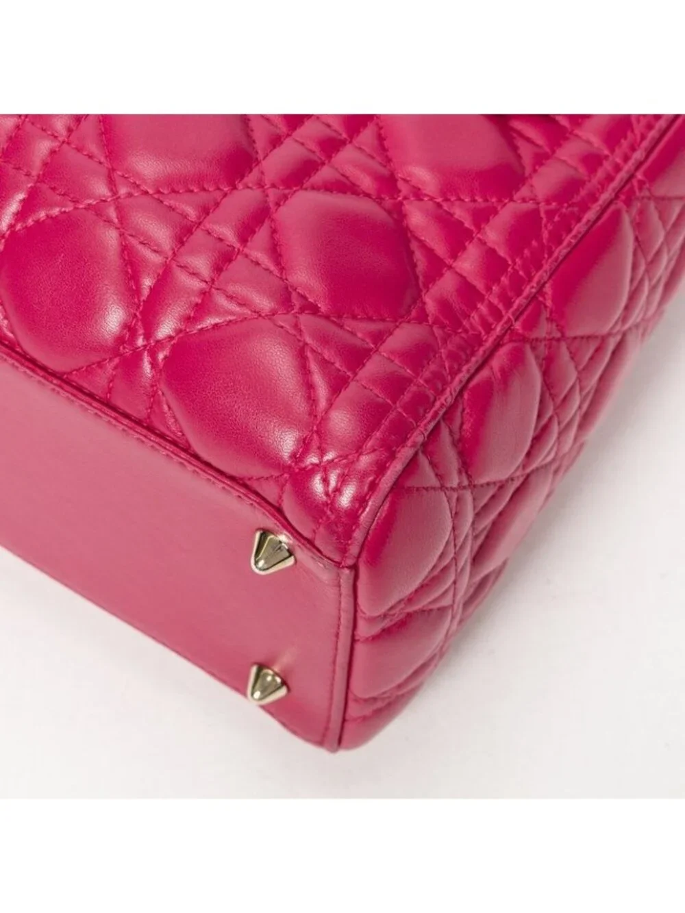 Dior Medium Lady Zip Fuchsia Cannage Lambskin Leather - Picture 10 of 10